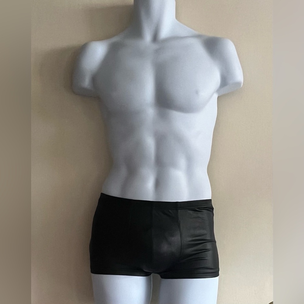 SEXJMRK Black Faux Leather Trunks NWOT